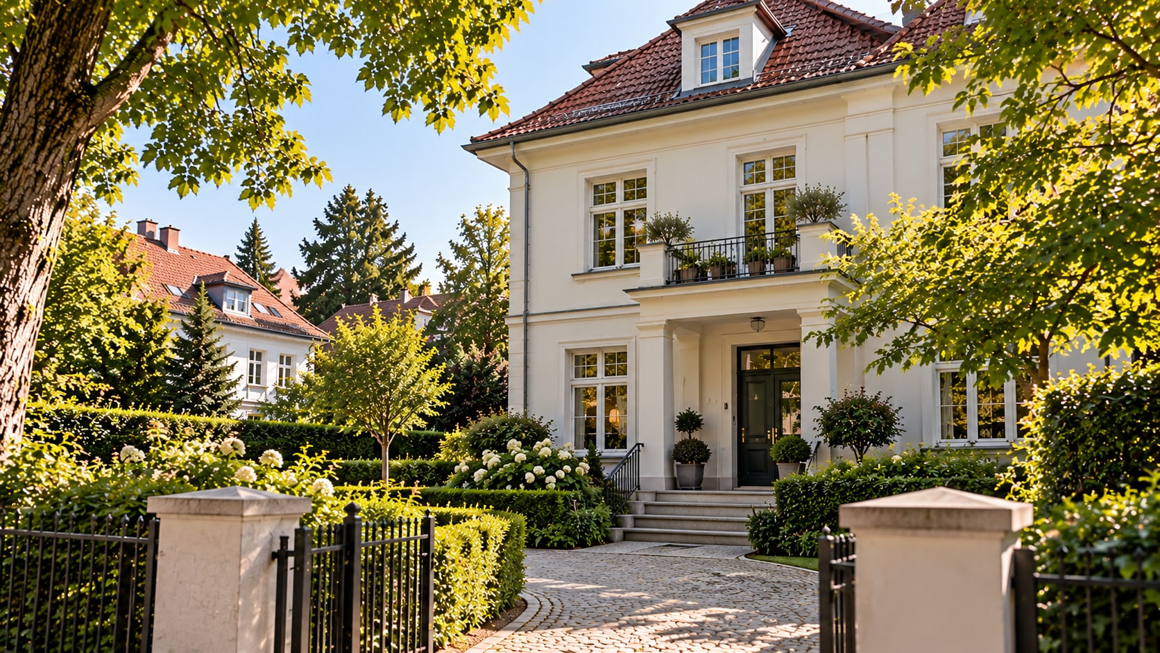 Town villa with front garden in Potsdam-Mittelmark